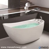 Глубокая автономная акриловая неравномерная овальная ванна с углом