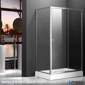 Угловой стеклянный душевой шкаф раздвижной двери с рамой