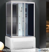 Большая и роскошная душевая кабина с комбинированной кабиной с массажными струями